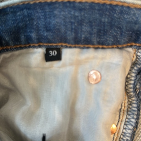 NWT 7 For All Mankind HIGH WAIST SLIM KICK WITH LONG SIDE HEM AND DESTROY, Sz 30 - Picture 10 of 10